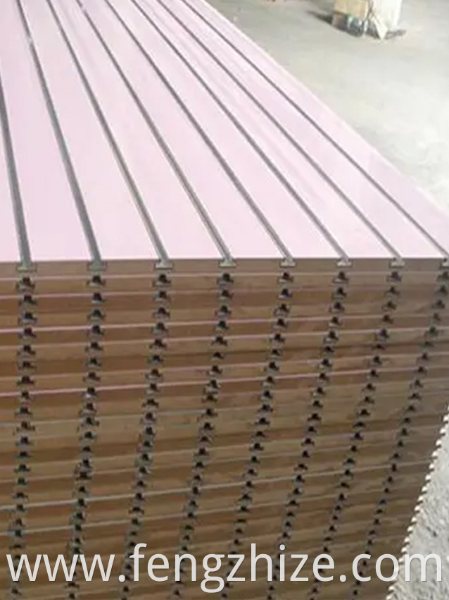 SLOTTED MELAMINE MDF WITH ALUMINUM PROFILES